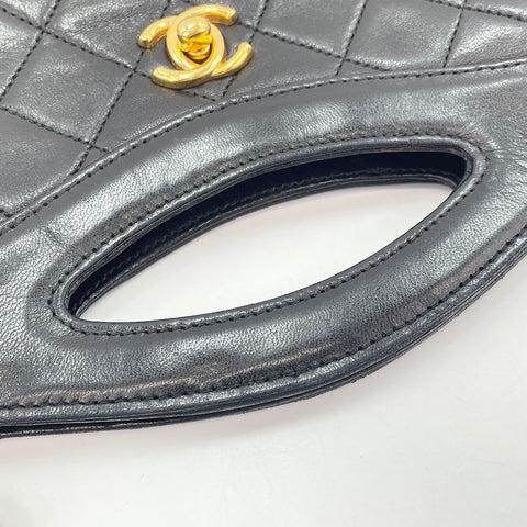 CHANEL Matelasse Handbag lambskin black WS32763