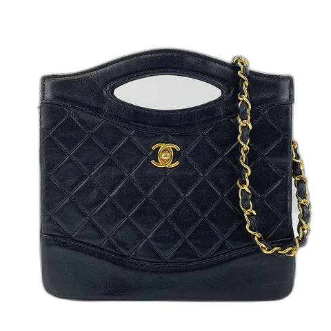 CHANEL Matrasse Handbag lambskin black WS32763