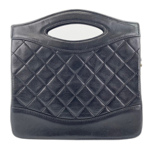 CHANEL Matrasse Handbag lambskin black WS32763