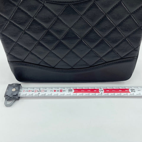 CHANEL Matelasse Handbag lambskin black WS32763