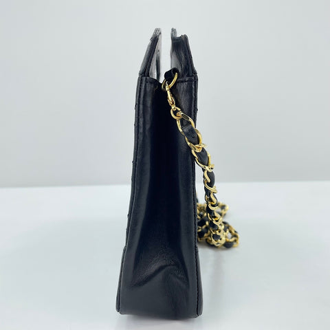 CHANEL Matrasse Handbag lambskin black WS32763