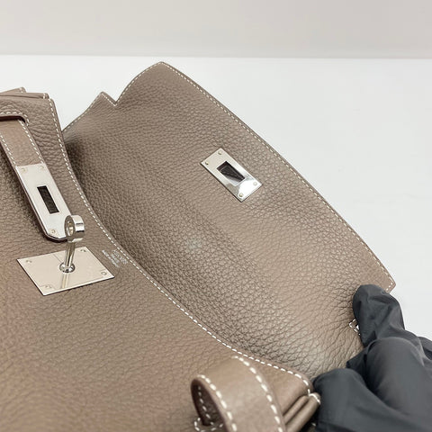 HERMES Kelly 28 Handbag Brown WS32774