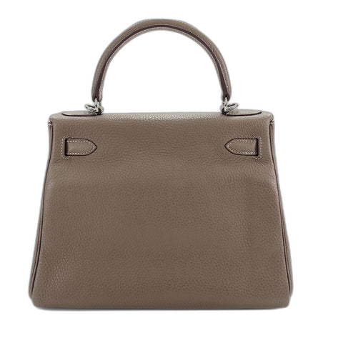 HERMES Kelly 28 Handbag Brown WS32774