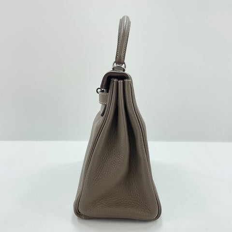 HERMES Kelly 28 Handbag Brown WS32774