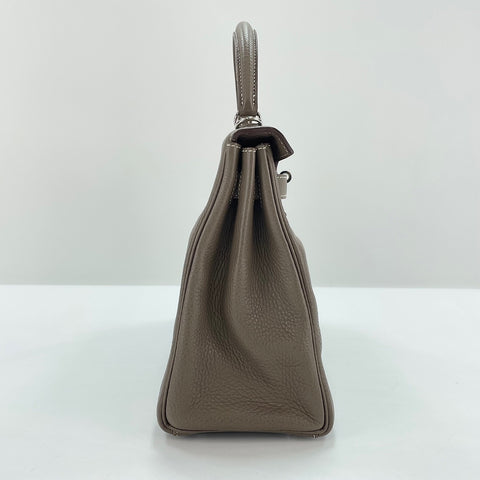 HERMES Kelly 28 Handbag Brown WS32774