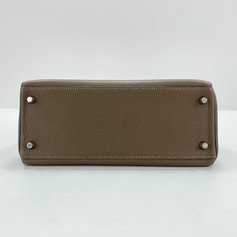 HERMES Kelly 28 Handbag Brown WS32774