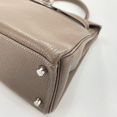 HERMES Kelly 28 Handbag Brown WS32774