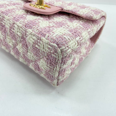 CHANEL Matrasse Shoulder Bag tweed pink WS32776