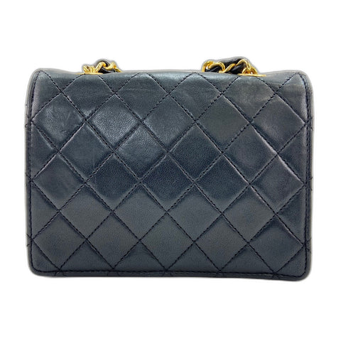 CHANEL Mini matrasse Shoulder Bag lambskin black WS32779