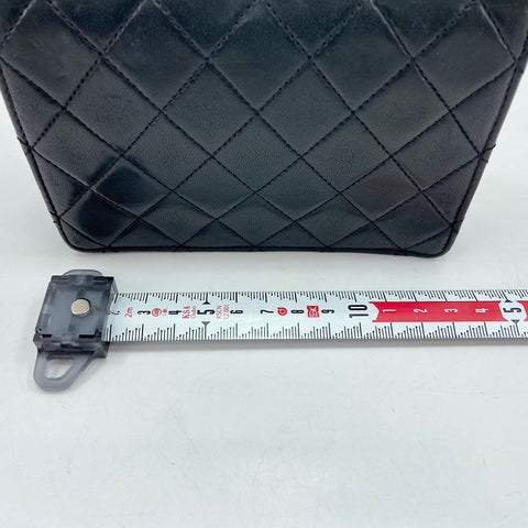 CHANEL Mini matrasse Shoulder Bag lambskin black WS32779