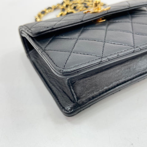 CHANEL Mini Matelasse Shoulder Bag lambskin black WS32779