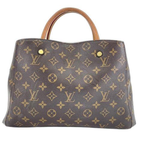 LOUIS VUITTON Montaigne MM Handbag Brown WS32782