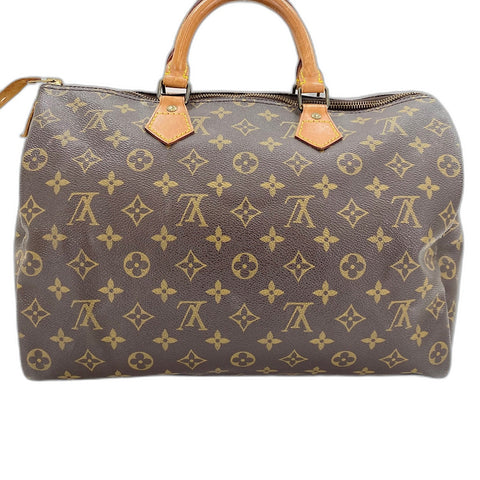 LOUIS VUITTON Speedy 35 Handbag Brown WS32784