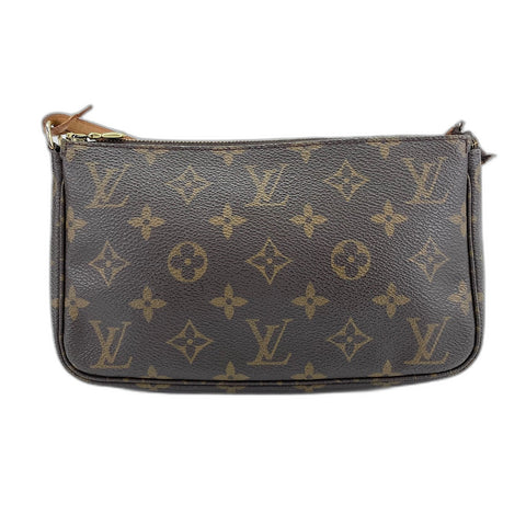 LOUIS VUITTON Pochette Accessoires Handbag Brown WS32789
