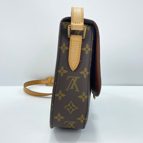 LOUIS VUITTON Monogram Saint Cloud GM Shoulder Bag Brown WS32806