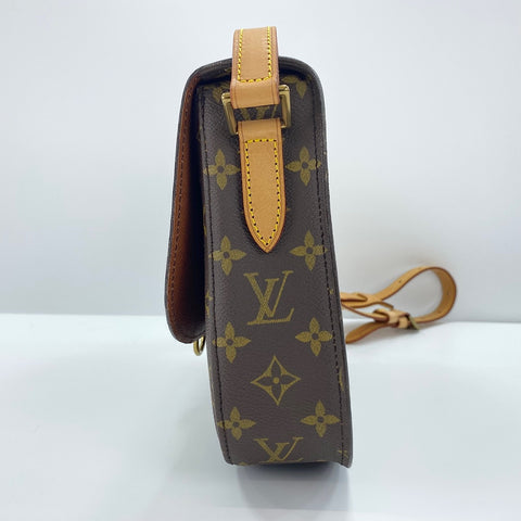 LOUIS VUITTON Monogram Saint Cloud GM Shoulder Bag Brown WS32806