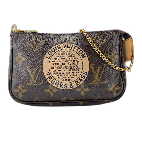 LOUIS VUITTON Mini Pochette Accessoires Handbag Brown WS32812
