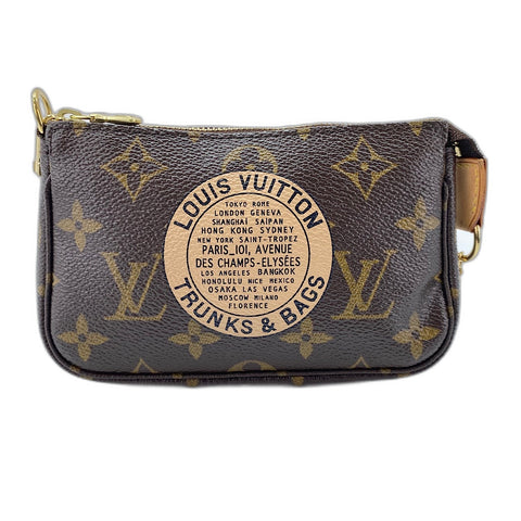 LOUIS VUITTON Mini Pochette Accessoires Handbag Brown WS32812