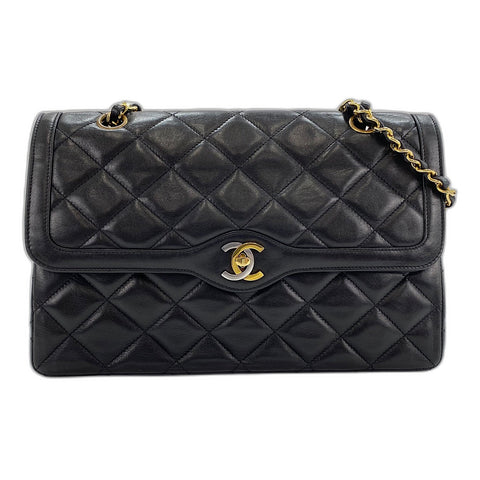 CHANEL Matrasse Shoulder Bag lambskin black WS32835