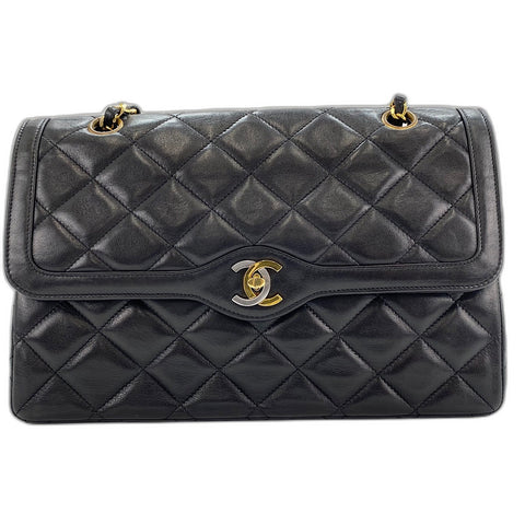 CHANEL Matrasse Shoulder Bag lambskin black WS32835