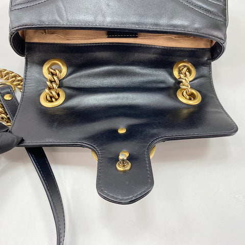 GUCCI GG Marmont Shoulder Bag leather black WS32836