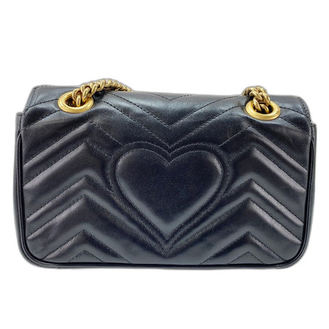 GUCCI GG Marmont Shoulder Bag leather black WS32836