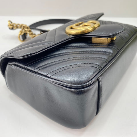 GUCCI GG Marmont Shoulder Bag leather black WS32836