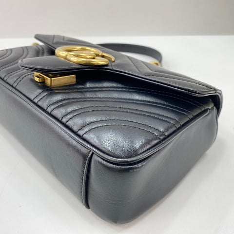 GUCCI GG Marmont Shoulder Bag leather black WS32836
