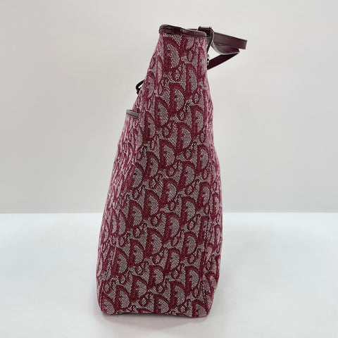 Christian Dior Trotter Tote Bag canvas wine-red WS32837