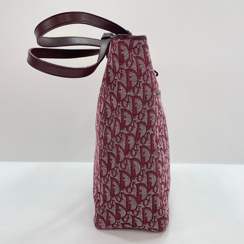 Christian Dior Trotter Tote Bag canvas wine-red WS32837