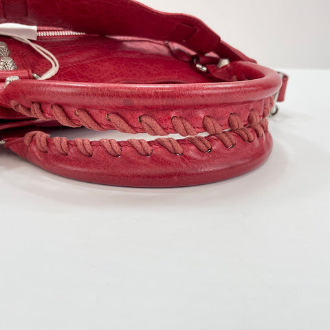 BALENCIAGA Giant First 2WAY Handbag leather Red WS32841