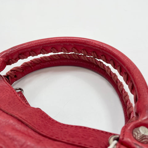 BALENCIAGA Giant First 2WAY Handbag leather Red WS32841