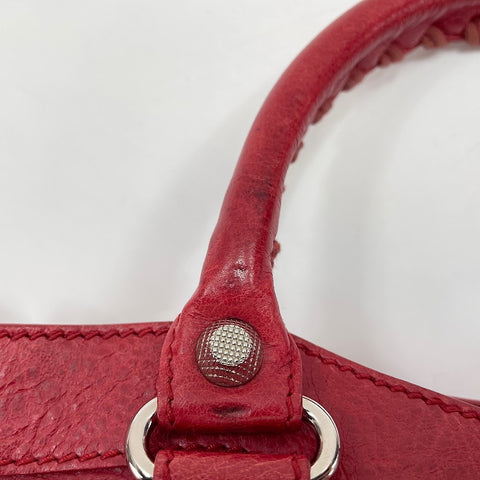 BALENCIAGA Giant First 2WAY Handbag leather Red WS32841