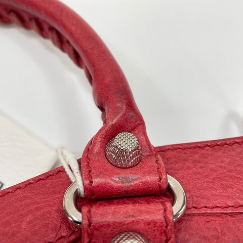 BALENCIAGA Giant First 2WAY Handbag leather Red WS32841