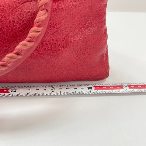 BALENCIAGA Giant First 2WAY Handbag leather Red WS32841