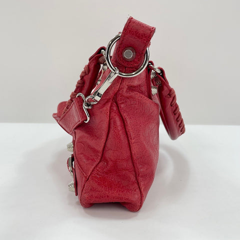 BALENCIAGA Giant First 2WAY Handbag leather Red WS32841