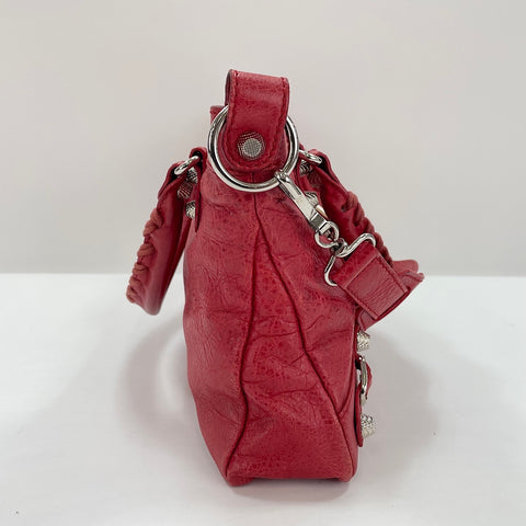 BALENCIAGA Giant First 2WAY Handbag leather Red WS32841
