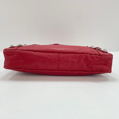 BALENCIAGA Giant First 2WAY Handbag leather Red WS32841