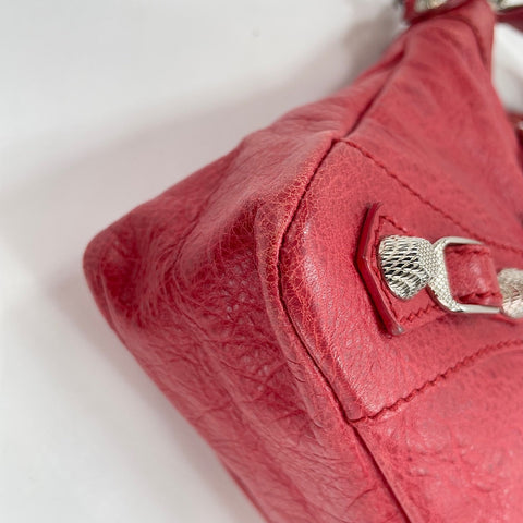 BALENCIAGA Giant First 2WAY Handbag leather Red WS32841