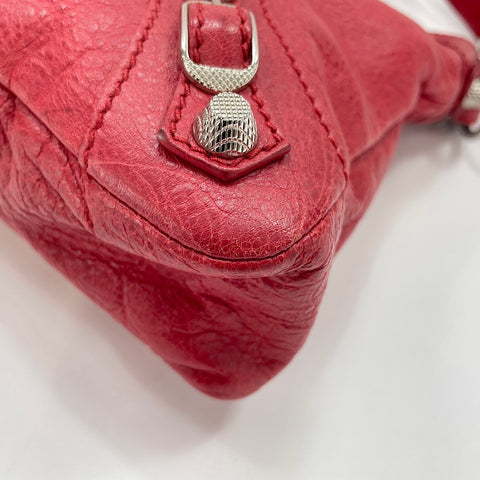 BALENCIAGA Giant First 2WAY Handbag leather Red WS32841