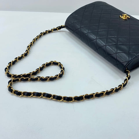 CHANEL Matelasse Shoulder Bag lambskin black WS32845