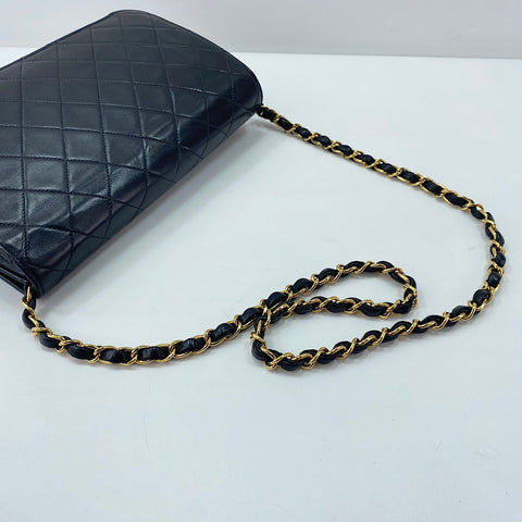 CHANEL Matelasse Shoulder Bag lambskin black WS32845