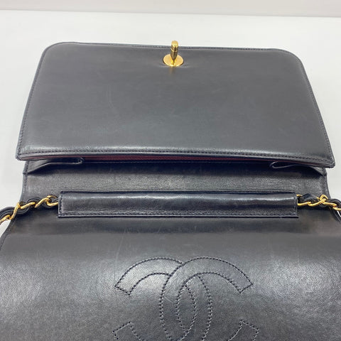 CHANEL Matelasse Shoulder Bag lambskin black WS32845