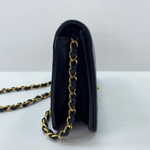 CHANEL Matelasse Shoulder Bag lambskin black WS32845