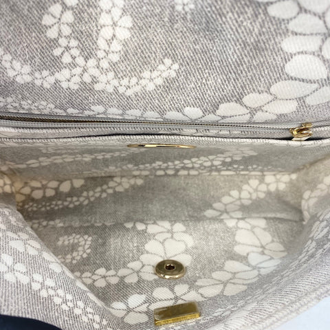 CHANEL Coco Beach 23 Shoulder Bag canvas gray WS32846