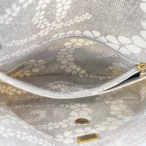 CHANEL Coco Beach 23 Shoulder Bag canvas gray WS32846