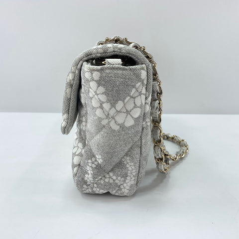 CHANEL Coco Beach 23 Shoulder Bag canvas gray WS32846