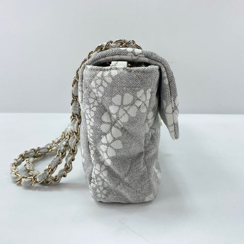 CHANEL Coco Beach 23 Shoulder Bag canvas gray WS32846