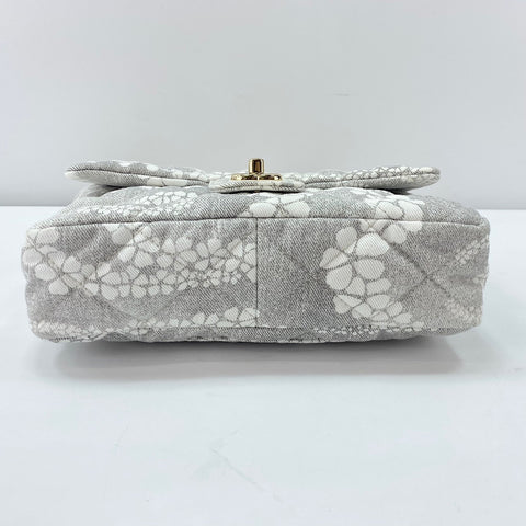CHANEL Coco Beach 23 Shoulder Bag canvas gray WS32846
