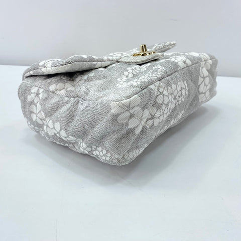 CHANEL Coco Beach 23 Shoulder Bag canvas gray WS32846